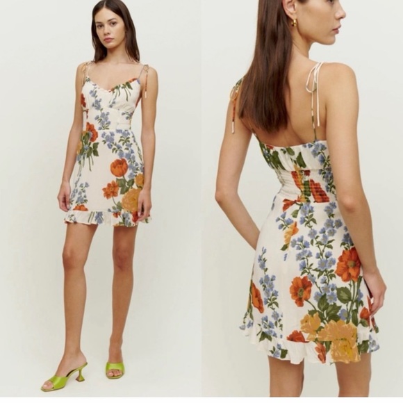Reformation Esther floral ruffle dress - Picture 5 of 9